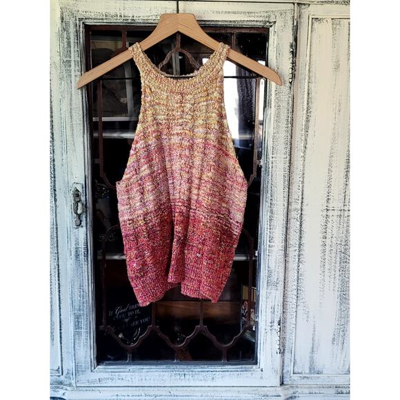 Pilcro Cable-Knit Halter Sweater Tank - New Large - Picture 5 of 6